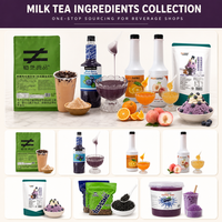 HENGZHI Satu Tempat Lengkap untuk Bahan-Bahan Bubble Tea: Bubuk Teh Susu, Mutiara Tapioka, Boba Popping, Sirup, dan Selai Buah