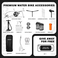 Spatium Prêt à expédier aux États-Unis Vélo aquatique gonflable à pédales, bateau à pédales gonflable portable, vélo aquatique pour la vente