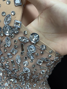 Abito da ballo Novance Y5490 con scollo a V 2026, abito da damigella a <span class=keywords><strong>sirena</strong></span> con strass, abito da sera di lusso per <span class=keywords><strong>donna</strong></span> - Product Image 4