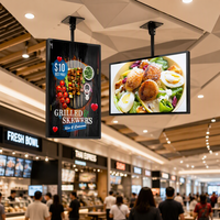 Écran d'affichage LCD pour menu de restaurant, écran publicitaire suspendu, 43 à 55 pouces, 4K, pour intérieur