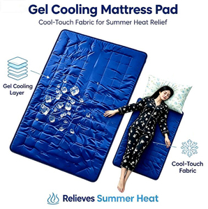 Custom Cooling Pad Portable Gel Cooling <b>Mattress</b> Pad Breathable Bed Sleep Mat Cold Mat Gel for Bed for Relieves Summer Heat - Product Image 4