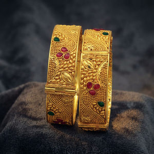 Wholesale Dye Gold Plated Kada <b>Bangles</b>, Fashion Jewelry, Traditional Jewelry Export, Brass Dye Gold Custom <b>Bangles</b> Manufacturer. - Product Image 5
