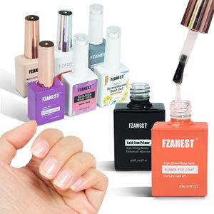 FZANEST 15mlビタミン添加スーパーベースコート酸フリープライマー16種類の機能性ゲルダイヤモンドトップコートラバーベーススノートップ - Product Image 1