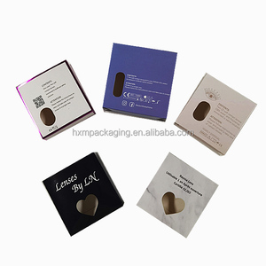 Boîte d'emballage pour étuis <span class=keywords><strong>de</strong></span> <span class=keywords><strong>lentilles</strong></span> <span class=keywords><strong>de</strong></span> <span class=keywords><strong>contact</strong></span> avec fenêtre transparente, boîte en carton pliable personnalisée, vente en gros pour les magasins d'optique - Product Image 2