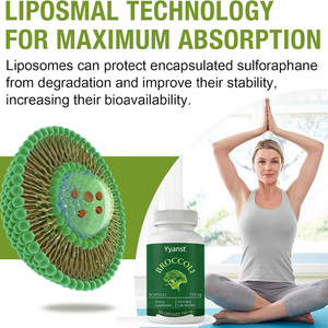 Capsules de Sulforaphane à base de graines de brocoli, ingrédient naturel, marque privée, pour la fonction cognitive adulte, détoxification, personnalisable - Product Image 5