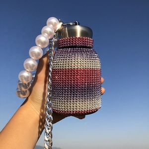 Tasse d'eau en acier inoxydable pour le ventre, 250 ml, très mignonne, grand flacon sous vide avec diamant - Product Image 3