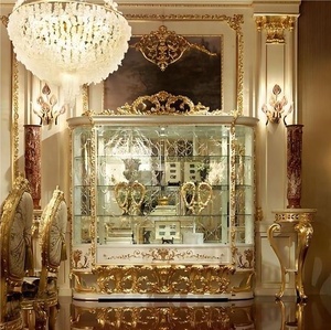 Đồ Nội Thất Bàn 8 Ghế Phòng Ăn Cao Cấp Bộ Bàn Ăn Bọc Vải Kết Cấu Bằng Gỗ Lá Vàng - Product Image 3