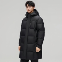 Nouvelle veste longue anti-rides et résistante à l'usure, doudoune longue personnalisée avec logo imprimé, respirante, doudoune longue pour homme, idéale pour le fitness