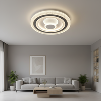 Plafonnier encastré haut de gamme minimaliste en fer avec LED SMD2835 24W, blanc chaud, dimmable, IRC 80, 50 000 heures, pour salon et chambre