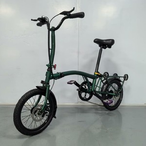 <span class=keywords><strong>Bicicleta</strong></span> Plegable de 16 Pulgadas, Ultraligera, de Aleación de Aluminio, con Triple Plegado, Cuadro Totalmente Amortiguado, Portátil, de 7 Velocidades y Doble Freno de Disco - Product Image 3