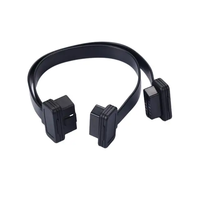 Maßgefertigtes 16-Pin OBDII Y-Kabel mit Matter Oberfläche, 4mm Abstand, Stecker-Buchse-Verbindung, PA66-Gehäuse, 90°C Betriebstemperatur, Ruisheng