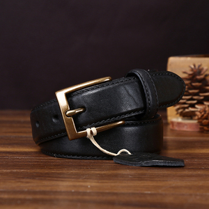 Cinturón de cuero de vaca genuino de doble cara lavado con agua Vintage de alta calidad para mujer, cinturón vaquero de moda, hilo de coser - Product Image 3