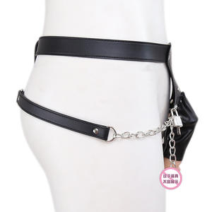 Pu Lederen Band Op Slipje Mannelijke Kuisheidsgordel Ondergoed Strapon Belt Gebruik Fetish Volwassen Spelletjes - Product Image 4