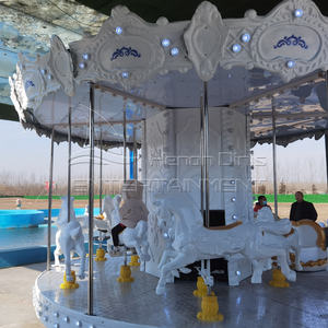 carrusel de caballos con carroza luced LED  atracciones para  parque  y centro comercial  precio Barato - Product Image 6