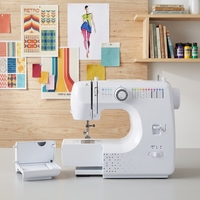 VOF FHSM-700 Nouvelle Machine à Coudre Électrique Plate Multifonctionnelle à Point Noué avec Pied Entraîneur pour Usage Domestique, Moteur 24W