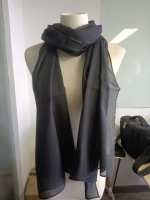 Vente en gros d'écharpes en coton prêtes à l'emploi 100% écharpes en coton et foulards motif de points feuilles écharpe accessoire de robe pour toutes les saisons
