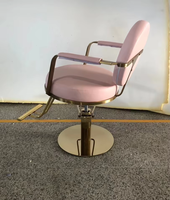 Fauteuil de Barbier Hydraulique Moderne Rose pour Salon de Coiffure Professionnel