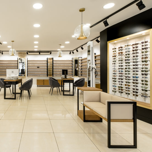 Vitrine optique en bois accompagnée de lumière LED d'usine pour vitrine de lunettes de soleil - Product Image 2