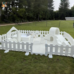 White Soft <span class=keywords><strong>Play</strong></span> Set Spielplatz im Freien Weiße Zäune mit Merry Go Round Soft <span class=keywords><strong>Play</strong></span> Ausrüstung Hüpfburg für Kinder Party verleih - Product Image 6