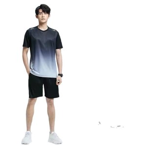 Abbigliamento Fitness estivo da <span class=keywords><strong>uomo</strong></span> t-shirt a <span class=keywords><strong>maniche</strong></span> <span class=keywords><strong>corte</strong></span> da donna <span class=keywords><strong>felpa</strong></span> sottile in rete di seta di ghiaccio larga 180g lavorata a maglia stile Casual in bianco - Product Image 5