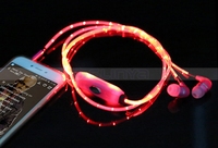 Audífonos con Luces LED de Colores, Audífonos con Cable EL, Audífonos con Micrófono para Teléfono Celular