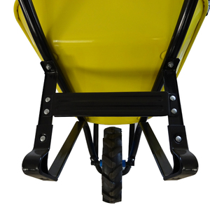 Тачка строительная Qdgiant WB7400R усиленная, грузоподъемность 160 кг, объем 78 л, пневматическое колесо 4.00-8 дюймов, сертификат GS, сталь/пластик - Product Image 5