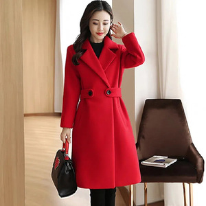<span class=keywords><strong>Manteau</strong></span> en laine <span class=keywords><strong>mi</strong></span>-longue pour <span class=keywords><strong>femme</strong></span>, style coréen tendance, coupe ajustée, décontracté, pour l'automne et l'hiver, design amincissant et élégant - Product Image 6