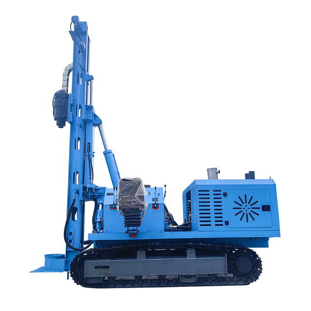 Multi-Functional Solar Drilling Rig with 30 Degree Climb Ability Photovoltaic Pile Driver Core Component Engine