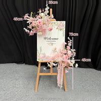Décoration de chemin de fleurs artificielles roses et blanches pour allée de mariage, vente en gros personnalisée directe d'usine