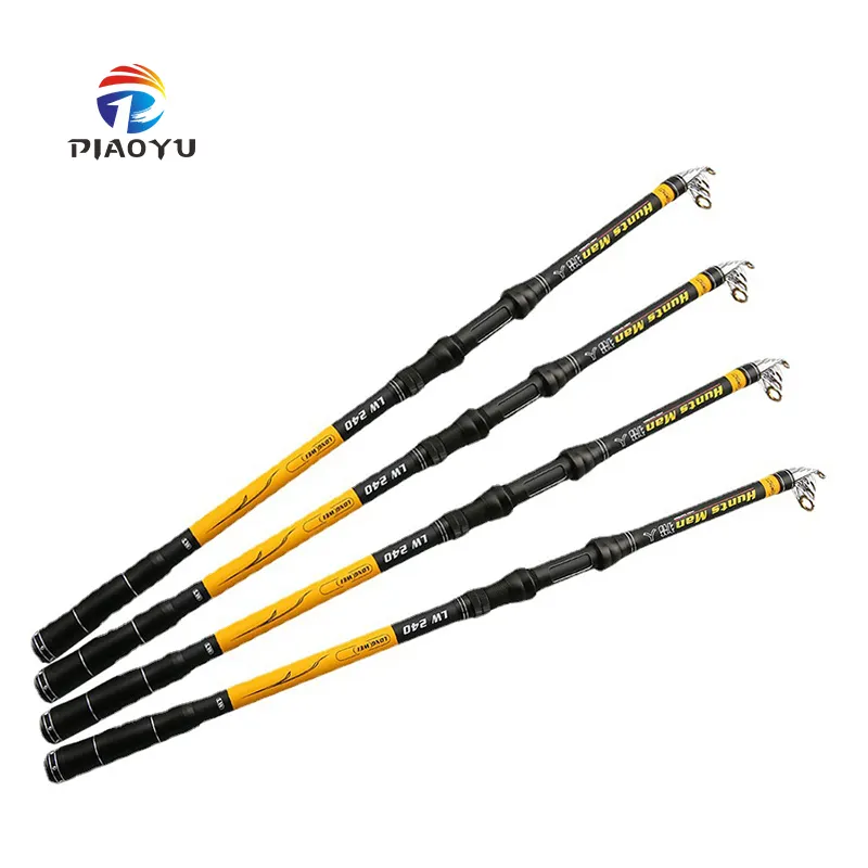 Piaoyu 2.1m/2.4m/2.7m/3m/3.6m metal durable handle super hard fishing rod