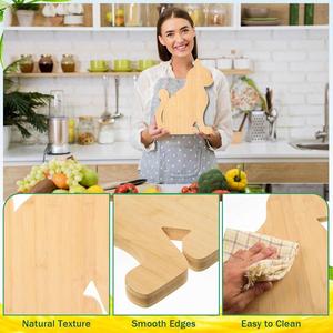 Planche à découper personnalisée en bambou en forme de chat, plateau en bois pour fromages et charcuteries, cadeau de pendaison de crémaillère personnalisé - Product Image 2
