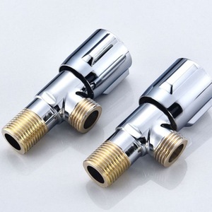 Copper Angle Valves 1/2 In For Water Heater Toilet Kitchen Bathroom <b>Hot</b> <b>Cold</b> Water Use - Product Image 1