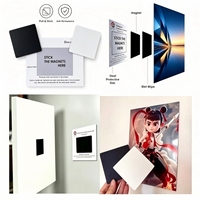 Kit de système magnétique mural pour affiches en aluminium, cadres photo, feuilles protectrices en papier, avec feuille magnétique adhésive en métal pour sublimation