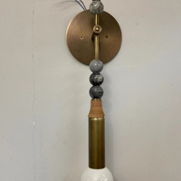 Applique Murale Vintage en Laiton et Marbre, Luminaire Moderne en Verre Cristal pour Chambre à Coucher, Chevet, Villa de Luxe, Couloir d'Hôtel, Décoration Intérieure