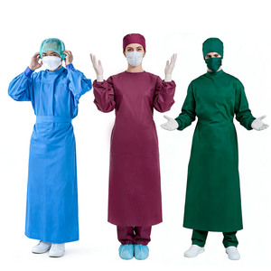 Camici Chirurgici Riutilizzabili in Cotone 100% Personalizzati OEM Haixin Health con Protezione da Alcol, Sangue e Fluidi - Vendita all'Ingrosso B2B - Product Image 2