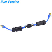 Cuerpo Lond Extremos dobles M25 RJ45 Ethernet Conector impermeable M25 8P8C Acoplador impermeable con tornillo pequeño para ahorrar espacio