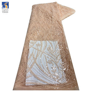 YX943 personnalisé Europe France <span class=keywords><strong>Paris</strong></span> Londres paillettes dentelle tissu paillettes paillettes brillant dentelle tissu pour haut de gamme jupes de fête - Product Image 4