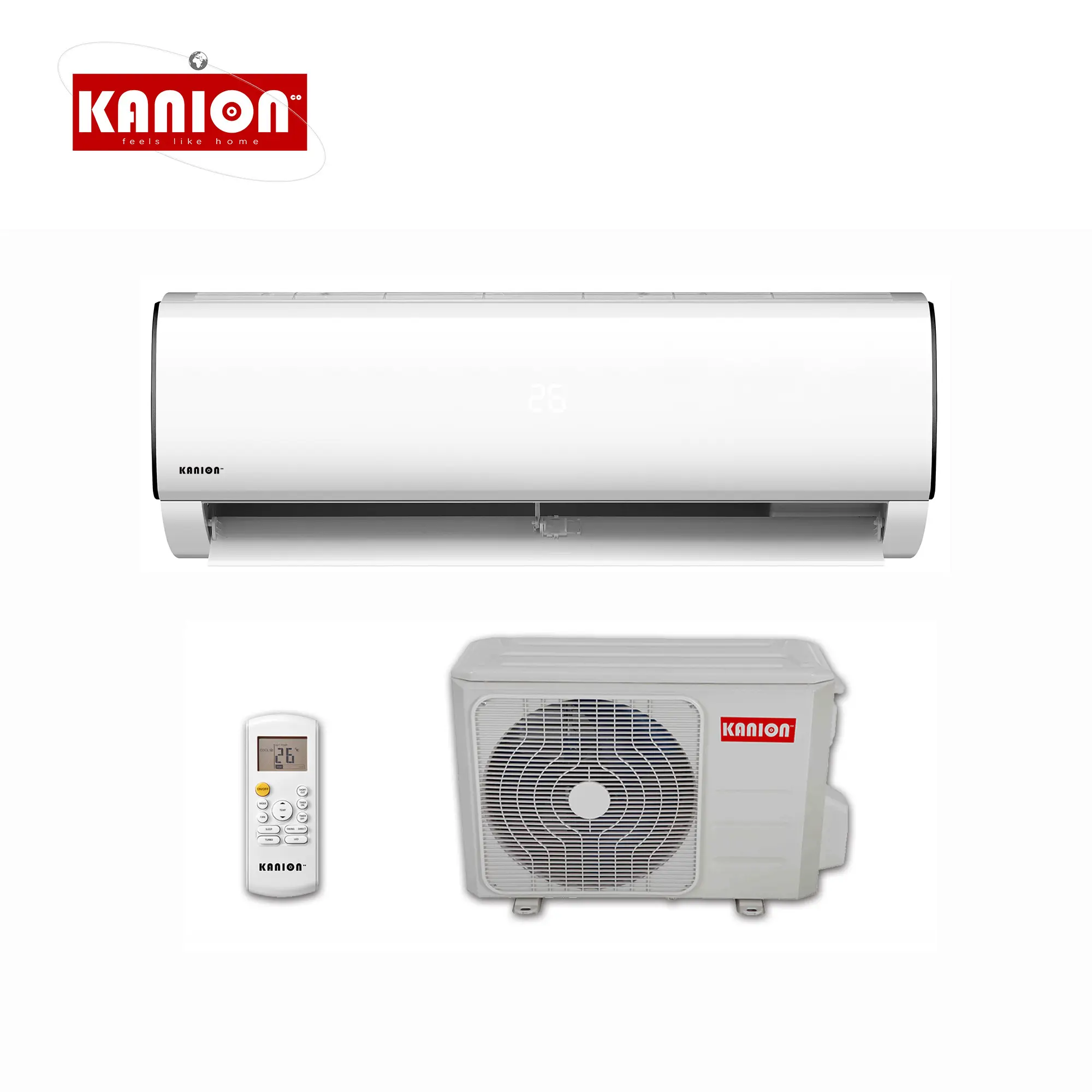 Mini Split AC DC Inverter Dinding Terpisah AC 9000BTU 12000BTU 18000BTU 24000BTU R410a R22 50Hz 60Hz untuk Rumah