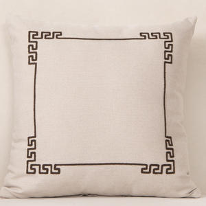 Fabrika toptan keten işlemeli yastık kılıfı 18 "x 18" inç ev ve otel kullanımı için dokuma tekniği yastık örtüsü - Product Image 3