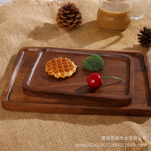 Solid Wood Tray <b>Set</b> <b>Square</b> Serving Platter For Fruit Breakfast Snack Restaurant Tableware Hotel Coffee Tea Use - Product Image 4