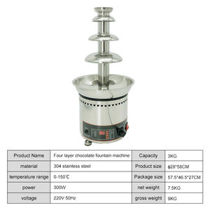 <span class=keywords><strong>Tour</strong></span> à fondue au chocolat en acier inoxydable <span class=keywords><strong>de</strong></span> 3 kg, 4 étages, machine à fondue au chocolat commerciale - Product Image 4