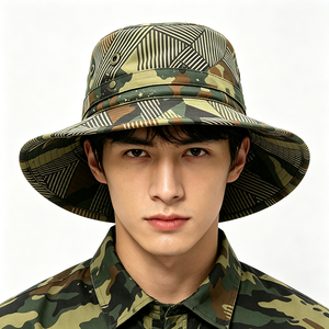 Chapeau Bob Unisexe Camouflage Personnalisé en Gros à Large Bord pour Protection Solaire Extérieure, Idéal Pêche, Randonnée, Safari - Product Image 1