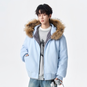 <span class=keywords><strong>Piumino</strong></span> Vintage Stile Americano con Grande Collo in Pelliccia, Cappotto con Cappuccio, Trench Goffrato Stile Montagna, Cappotto Invernale Imbottito Caldo - Product Image 3