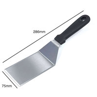 Fournisseur chinois d'outils de cuisine en acier inoxydable à longues fentes pour crêpes, outils de barbecue épaissis pour un usage domestique