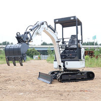 Excavator Mini Derette RT15 1,5 Ton Mesin Kubota atau Yanmar 16HP untuk Pekerjaan Pertanian dengan Bucket Penggali Bersertifikasi CE EPA ISO
