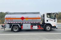 Nouveau petit camion-citerne FAW 4x2 5001-10000L en alliage d'aluminium pour le transport de carburant diesel et d'essence, camion de ravitaillement en carburant