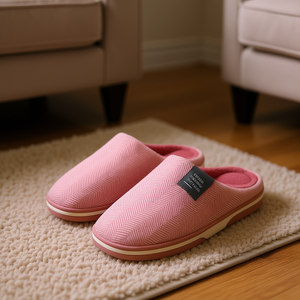 Chaussons d'intérieur Texlina pour femmes, chauds, antidérapants, doux, respirants, rose poudré, beige, mauve, tailles US 6, 7, 7.5, 8.5, 9, 10, hiver - Product Image 2