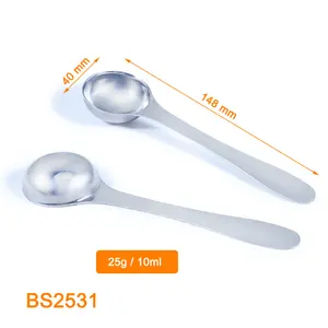 OEM Wholesale Kitchen Matcha Tea Spoon 10ml Stainless Steel Measuring Scoop Cuillere Mesurer Teaspoon Measuring Spoon