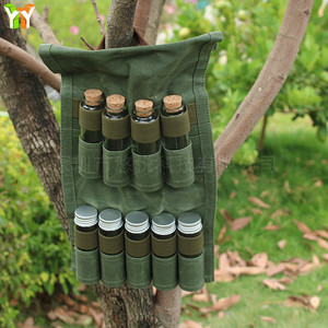 Cire toile conteneur à épices étanche extérieur assaisonnement sac de rangement <span class=keywords><strong>Portable</strong></span> Camping épices Kit cadeaux parfaits pour les amateurs de Camping - Product Image 1