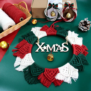 Ensemble <span class=keywords><strong>de</strong></span> 10 boîtes cadeaux en macramé <span class=keywords><strong>de</strong></span> Noël en polyester, <span class=keywords><strong>couronne</strong></span>/flocon <span class=keywords><strong>de</strong></span> neige/porte-clés, décoration pour la maison/le sapin, pour les amateurs <span class=keywords><strong>de</strong></span> bricolage, tutoriel pour débutants - Product Image 5